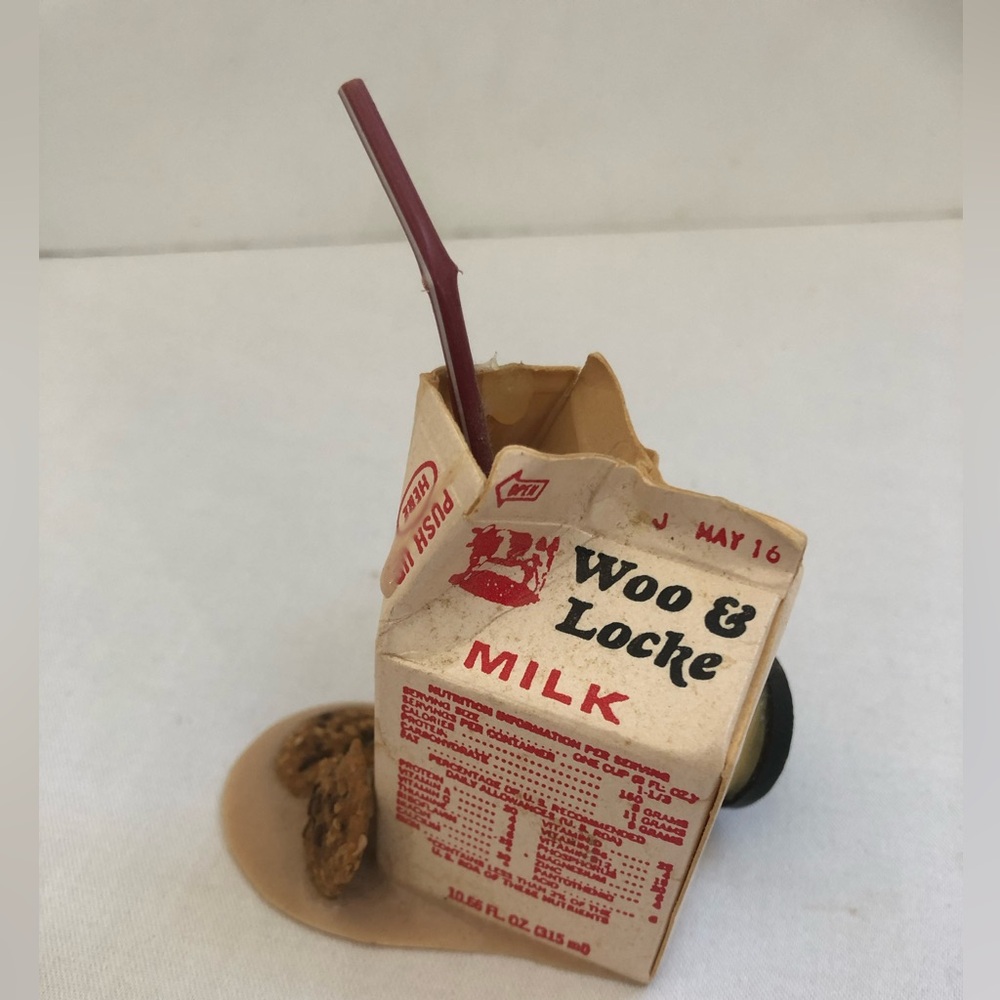 Woo & Locke Milk and Cookies Magnet Carton Box Food Drink Dairies Straw Vintage - Picture 6 of 10